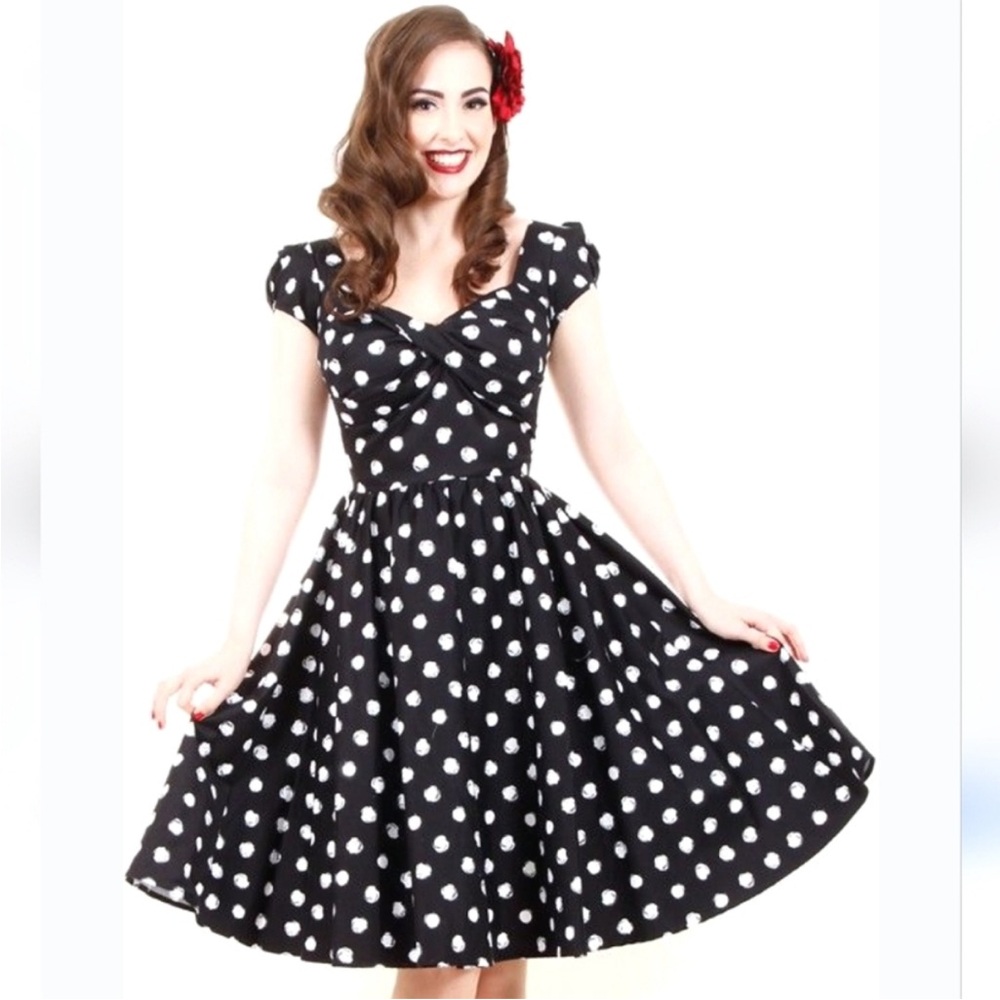 Stop Staring NWT Black and White Polka Dot Dress, size 1X (14)